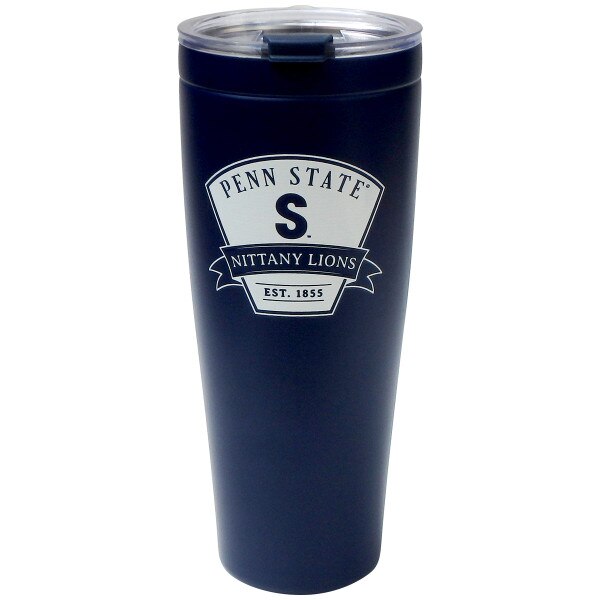 navy 30oz tumbler with Penn State, S, Nittany Lions, and Est. 1855